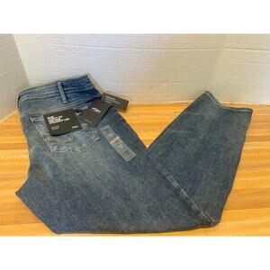 New Silver Suki Denim Jeans Indigo Straight Leg Button Fly 18W 31 Women’s Plus